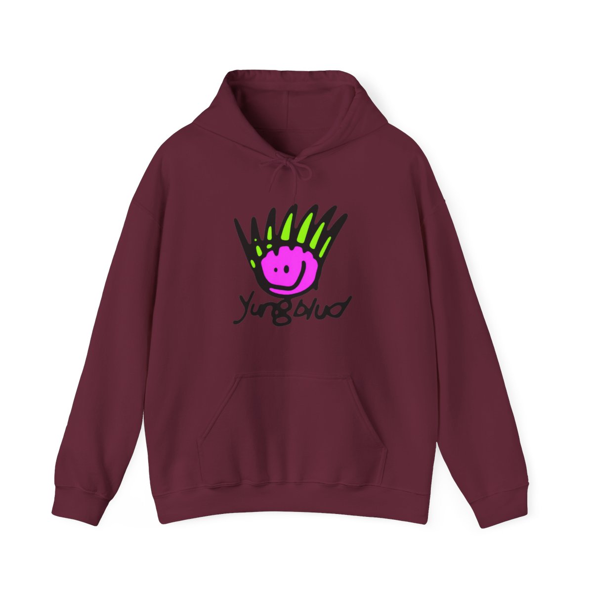 Yungblud: Face (Back Print) - White Pullover Hoodie - Merchoid - alternate angle 3, merchandise