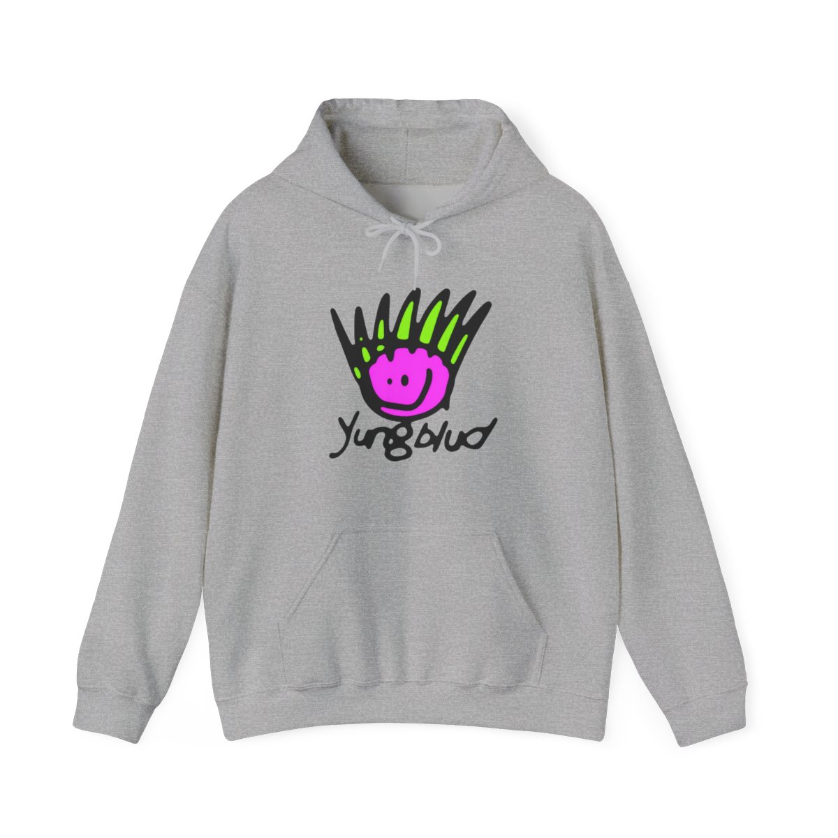 Yungblud: Face (Back Print) - White Pullover Hoodie - Merchoid - Official hoodies merchandise