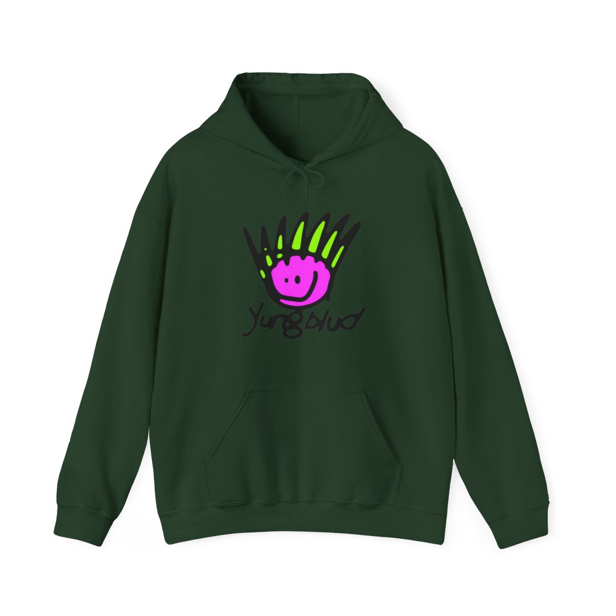 Yungblud: Face (Back Print) - White Pullover Hoodie - Merchoid - alternate angle 5, merchandise