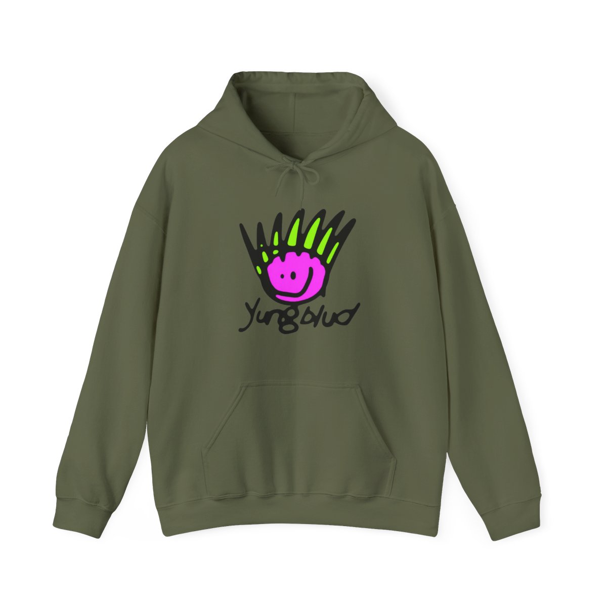 Yungblud: Face (Back Print) - White Pullover Hoodie - Merchoid - alternate angle 4, merchandise