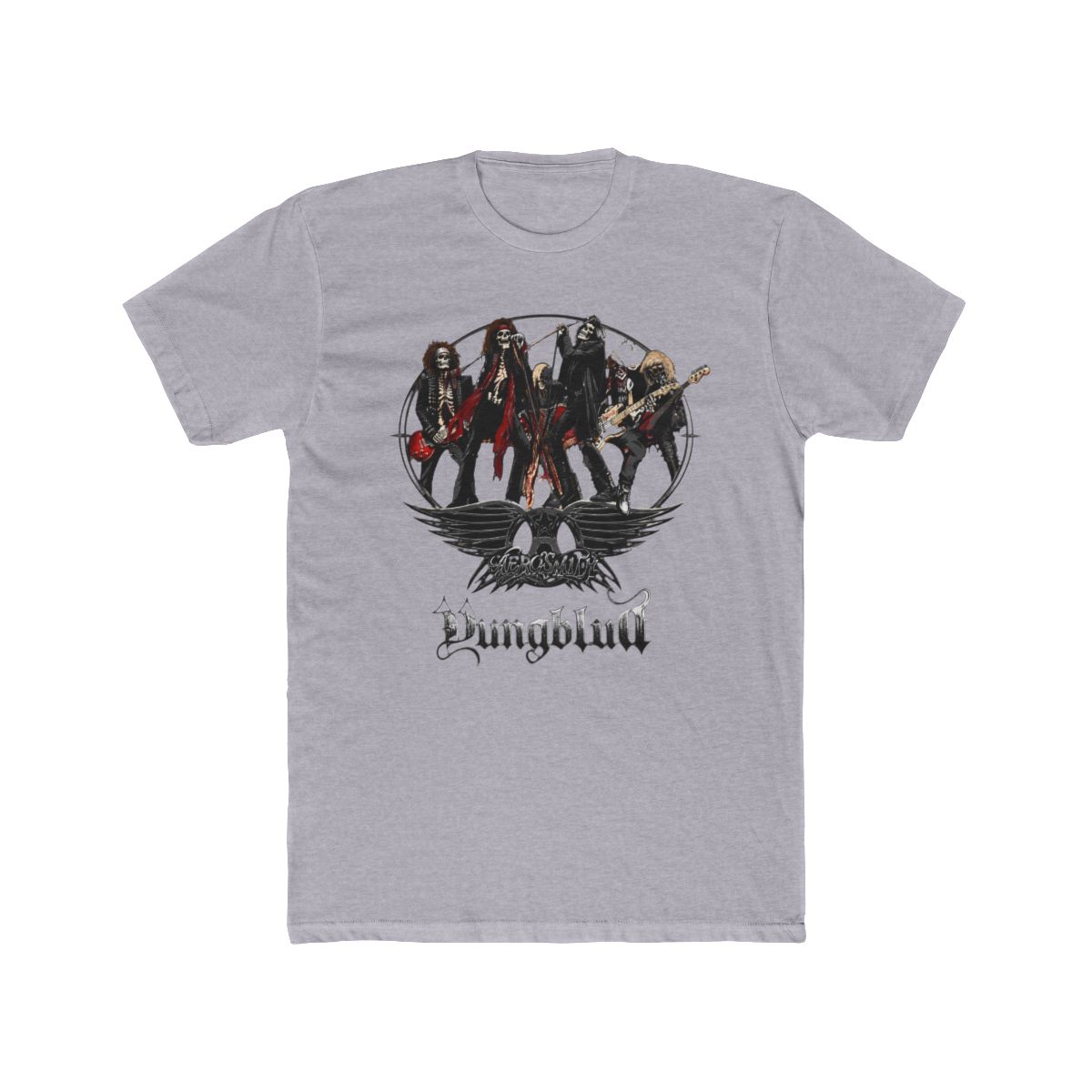 Aerosmith & YUNGBLUD - One More Time Illustrated Skeleton T Shirt - alternate angle 5, merchandise