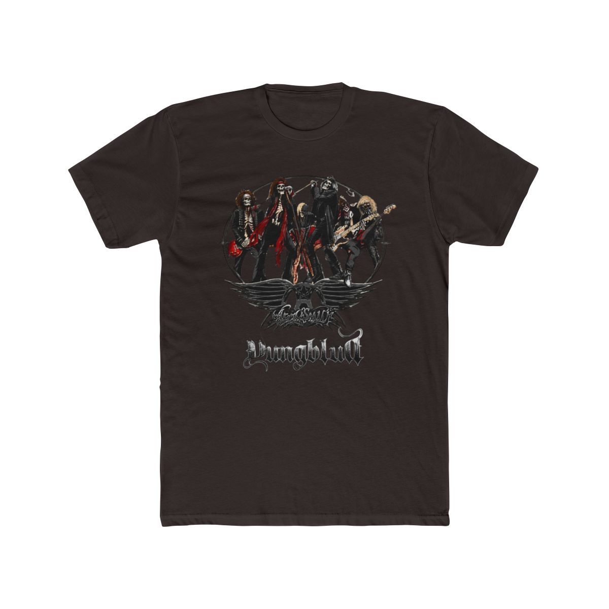 Aerosmith & YUNGBLUD - One More Time Illustrated Skeleton T Shirt - alternate angle 3, merchandise